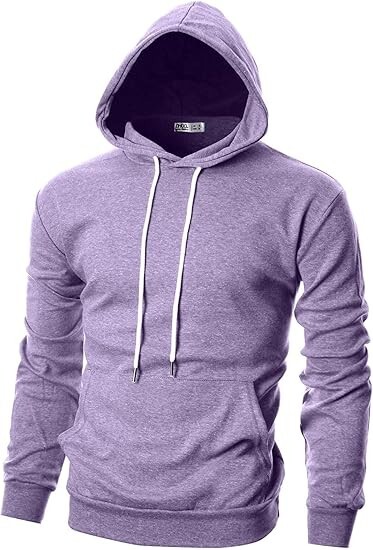 Men's Slim Fit Pullover Hoodie Sweatshirt Lightweight Long Sleeve