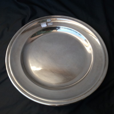 Teller rund Metall versilbert Marke Christofle