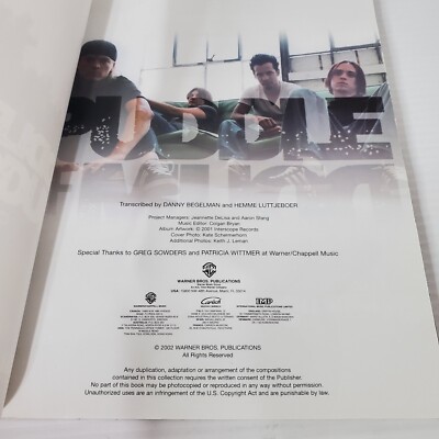 Puddle Of Mudd Come Clean Songbook Guitar Tab Edition Sheet Music