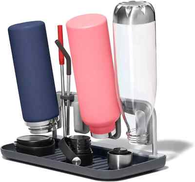 OXO SoftWorks Bottle Cleaning & Drying Rack Set   NEW   Holds 4 Bottles/Jugs