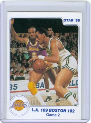 1986 Star Lakers Champs #3 DENNIS JOHNSON, BYRON SCOTT Nrmt+