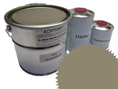5 Liter Set 2K Automotive Paint Ral 7034 Yellow-Grey Acrylic Shiny Lackpoint Un
