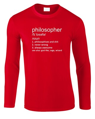 Philosopher Men's Long Sleeve T-Shirt Definition Gift Philosophy University  