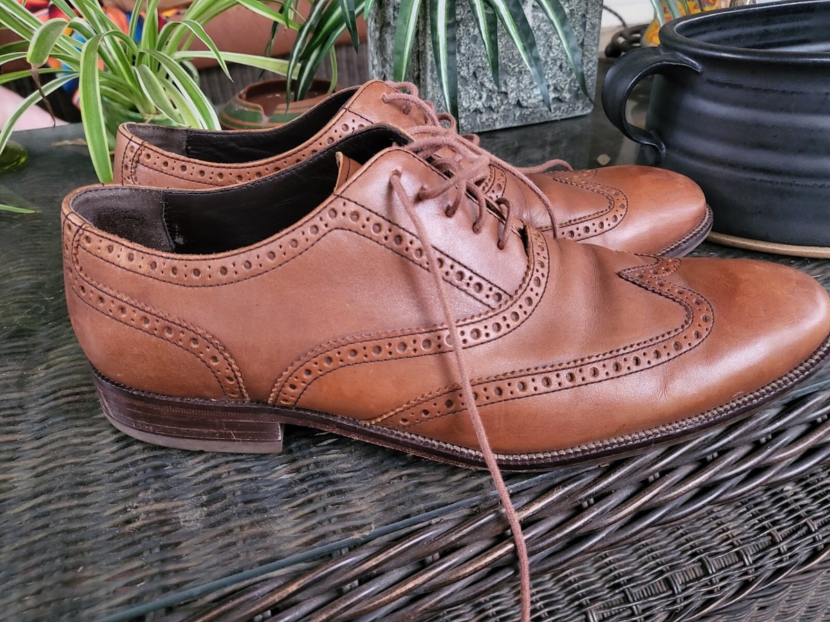 Cole Haan Men\'s Size 9M Brown‎ Leather Wingtip Oxford Style C12210 Shoes Amazon.com | Cole Haan Men main image 4