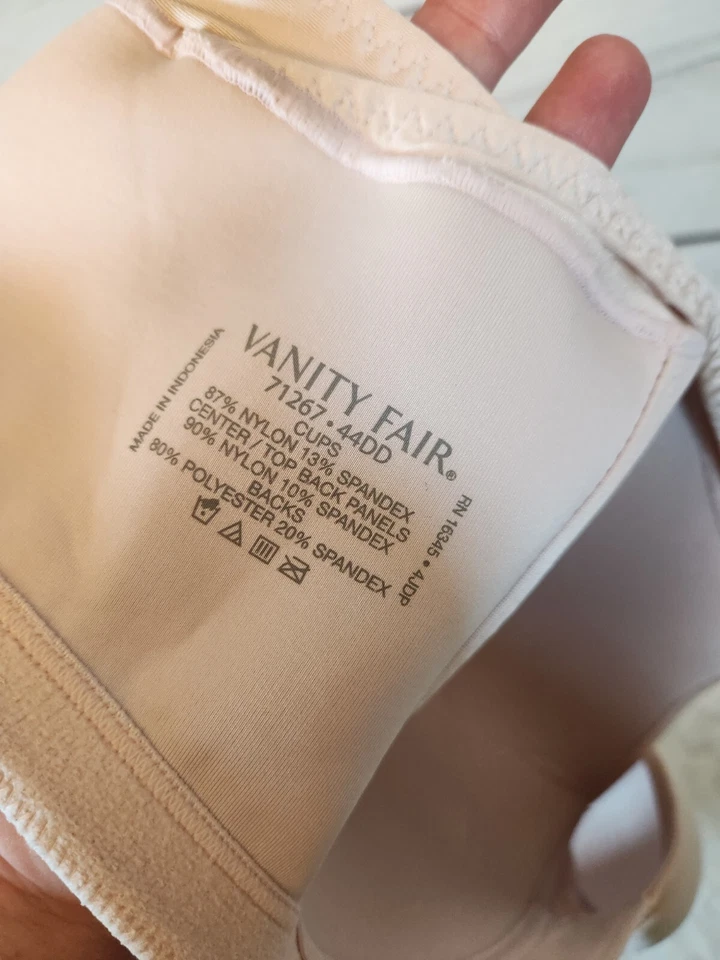 Sujetador Vanity Fair para mujer figura completa rosa claro sin alambres talla 44DD Foto 3 de 3