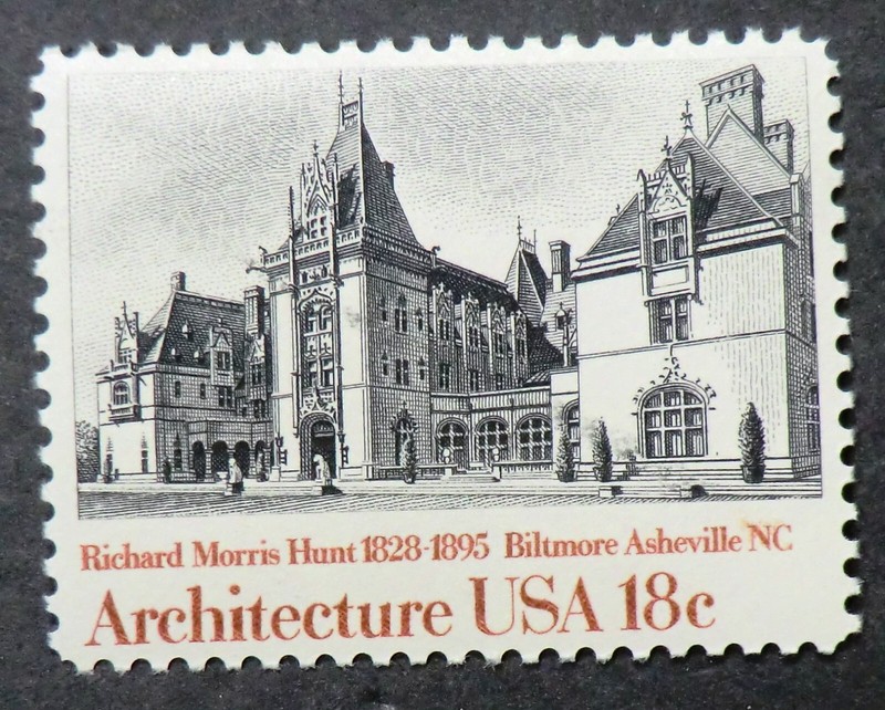 1929 MNH 1981 18c Architecture Biltmore Asheville Richard Morris Hunt Carolina