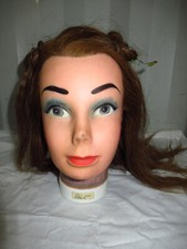 TÊTE DE MANNEQUIN VINTAGE POUR APPRENTI COIFFEUR OU DÉCO-N°12