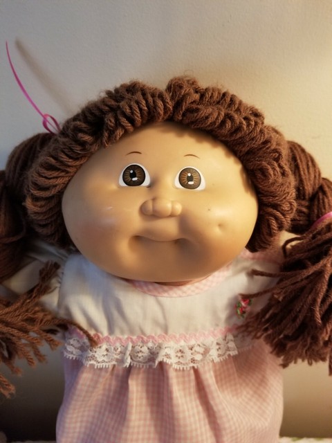 Baby Doll Caucasian White Skin 12 Inch Brunette Brown Hair Cute