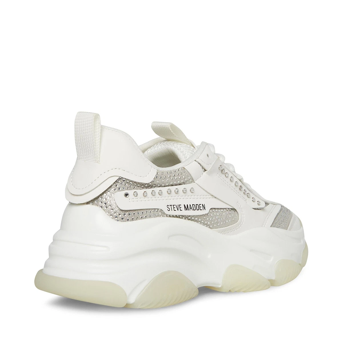 White rhinestone sneakers sales