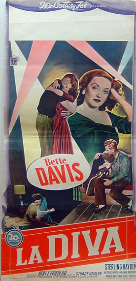 Locandina originale film La diva (1952) - Regia di Stuart Heisler
