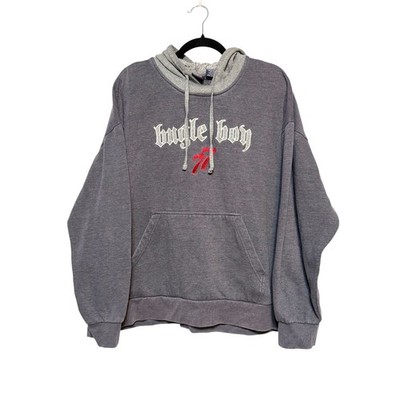 Vintage Bugle Boy Y2K Graphic Hoodie Mens Size XL Streetwear Skater Grunge