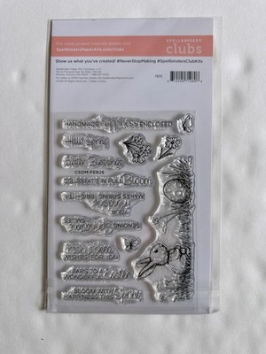 **BRAND NEW** Spellbinders ''Ears to Spring'' Clear Stamp & Die of the Month Set
