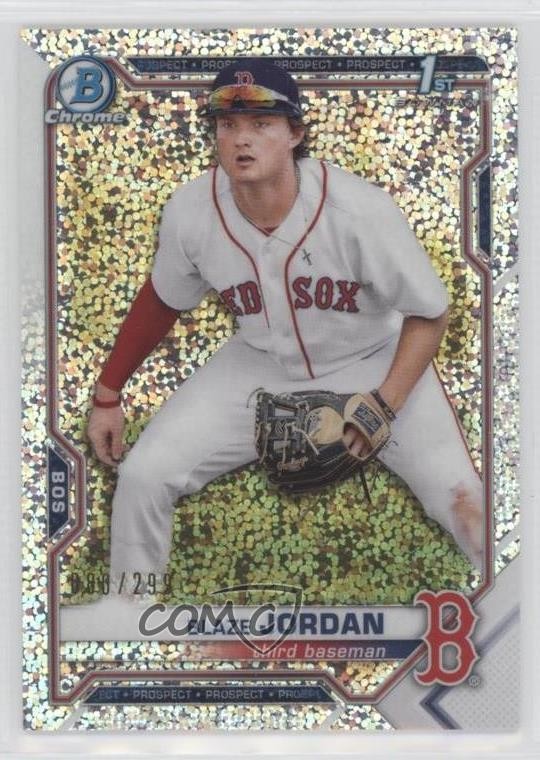 2021 Bowman Chrome Prospects Speckle Refractor 80/299 Blaze Jordan #BCP-71 8d4