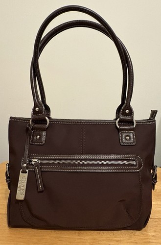Borsa a tracolla CHAPS by Ralph Lauren borsa a mano nera/marrone in ottime condizioni