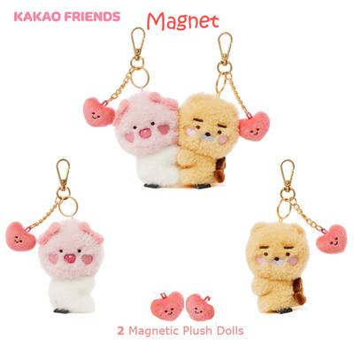 KAKAO Friends LOVE Magnet Plush APEACH RYAN Keyring Set VALENTINE