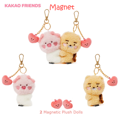 KAKAO Friends LOVE Magnet Plush APEACH RYAN Keyring Set VALENTINE