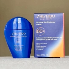 SHISEIDO ULTIMATE SUN PROTECTOR FACE AND BODY LOTION SPF 60+ (1.6OZ/50ML) NEW