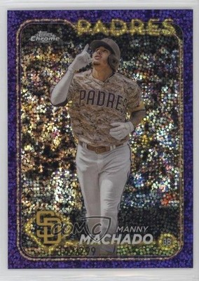 2024 Topps Chrome Purple Speckle Refractor 152/299 Manny Machado #12 h2j