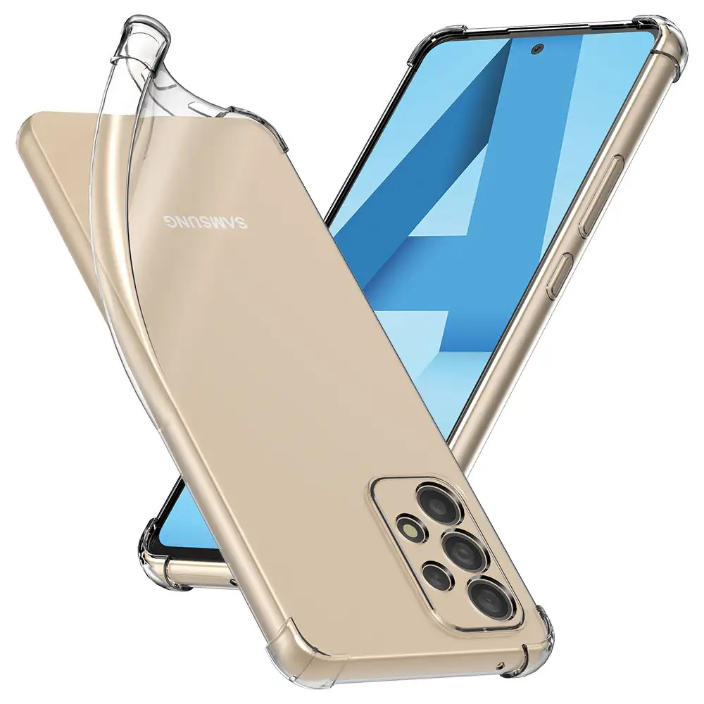Coque Samsung Galaxy A53 5G silicone transparent avec bords renforcés