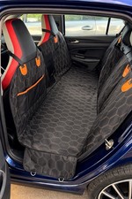 Active Pets Back Seat Cover Protector for Dogs - Black/Orange