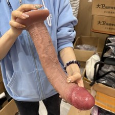XXXL Long Silicone Realistic Dildo Skin Feeling Big Thick Penis Suction Sex Toys