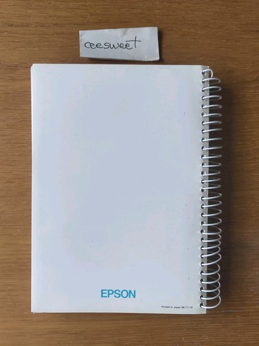 Imprimante vintage Epson FX-800 et FX-1000 - relié en spirale 284 pages guide de l'utilisateur - Photo 2/5