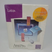 NOS Lotus Ami Pro Version 2.0 Amipro Word Processor / Vintage PC Windows 1991