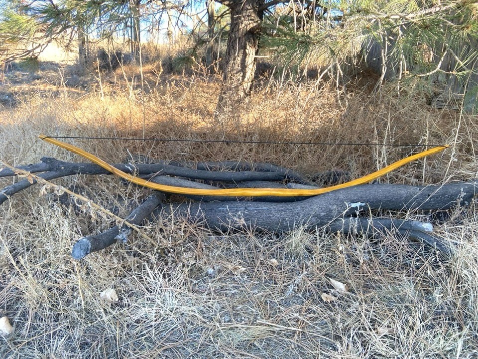 48 lbs 28" Draw NEW Bend Through Handle Character Osage Orange Long Bow LongBow