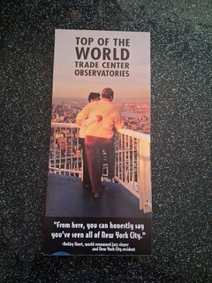 World Trade Center New York Observation Deck Fold Out Leaflet 2 brochure 9/11