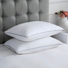 King Size Egyptian Cotton Pillow Protectors with Zipper 2 Pack 20 x 36"