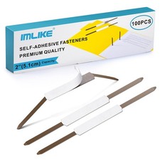 Self-Adhesive Prong Paper Fasteners - IMLIKE 100 PCS Metal File Fasteners, 2"...