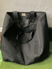 L.L. Bean Bag Canvas All Black Trim Made In USA