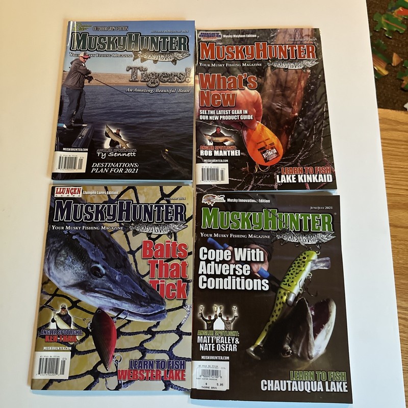 Lot Of Four 2021 Musky Hunter Magazines Fishing ￼