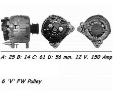 WAI Alternator 150AMP for Volkswagen Golf R32 3.2 2002-2004 WA11360N