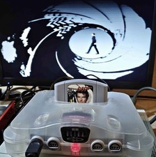 Nintendo 64 ‘Ultra64’ White Translucent Console W/ Golden Eye. (CHECK DESC)