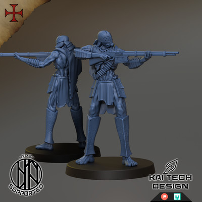Tank Hunter Mercenaries Miniaturen Proxy Grimdark Trench Warfare 3D Tabletop