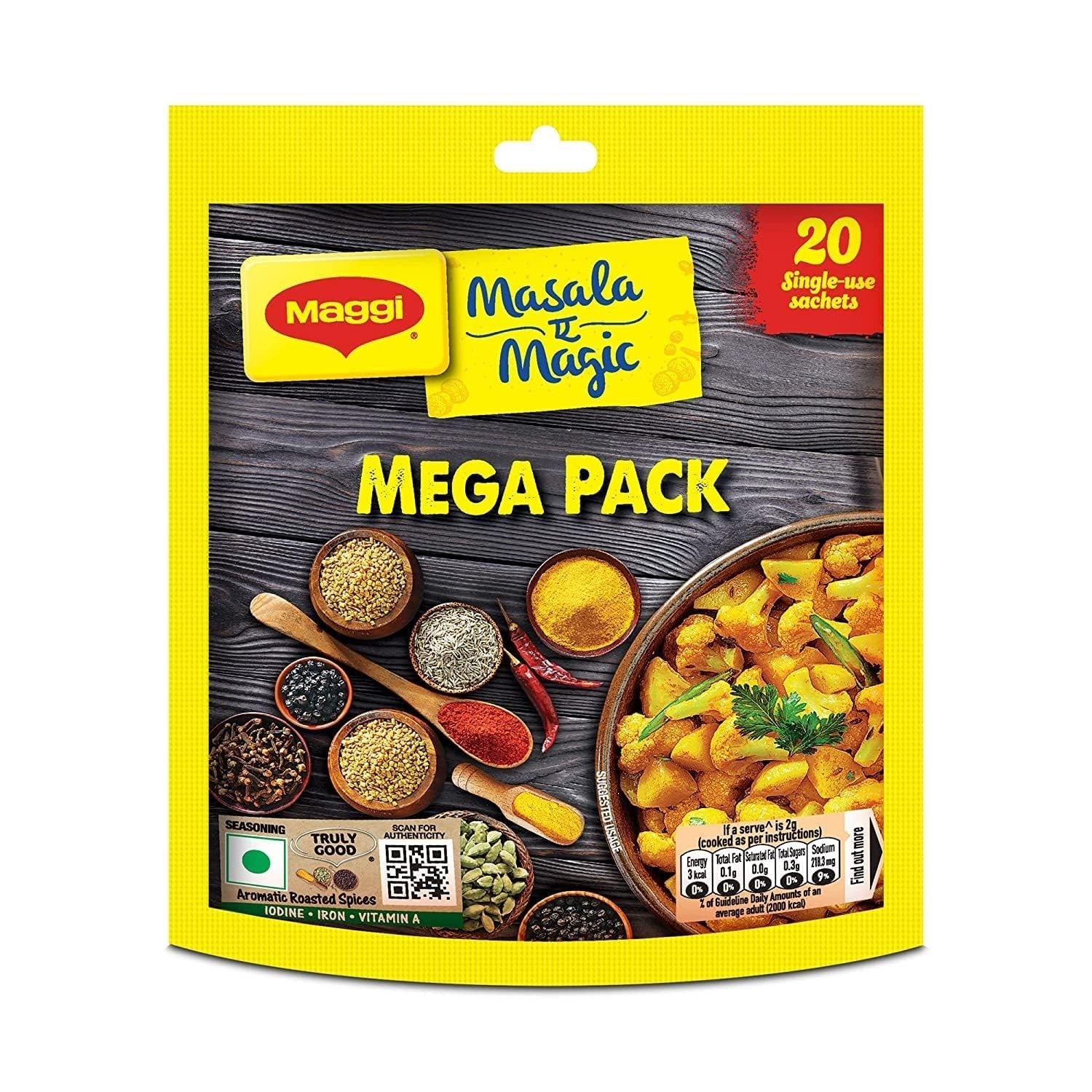 Maggi masala pack of 20 (India) free deliver  (6 gm * 20 packs)
