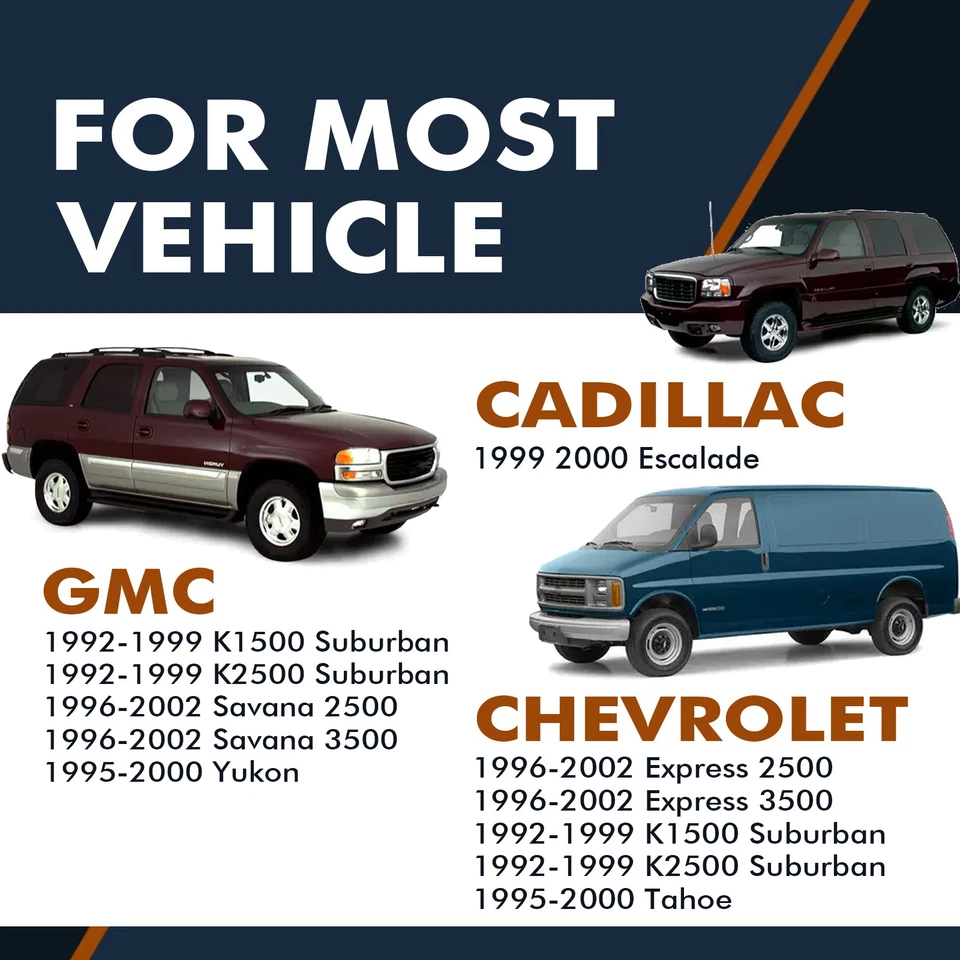 Par de 2 Kit Amortiguador Trasero Completo Para 1992-1999 GMC K1500 Suburban Foto 2 de 4