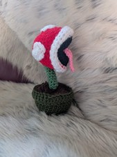 Handmade Crochet Mario Plant Amigurumi