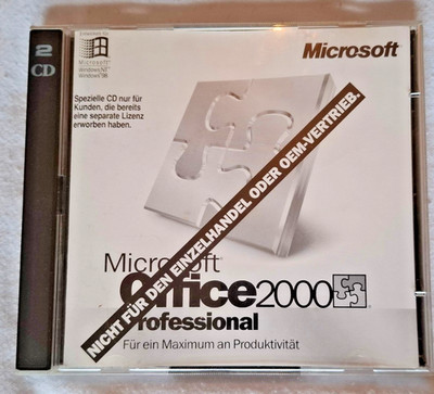 Microsoft Office 2000 Professional 2 CD-ROM Set - Nicht für Einzelhandel od. OEM
