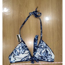 Tommy Bahama Limited Edition Reversible Bikini Top Navy White Floral