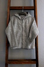 Neu: Hessnatur Wollfleece-Jacke aus 100% Schurwolle grau Gr. 122/128