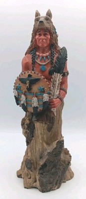 Old West Visions Ltd. Edition Native American Indian Warrior Figure 9-1/2'' 