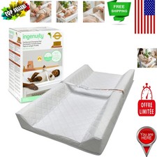 Luxurious Contoured Changing Pad with Waterproof Liner  Safety Fastening Strap