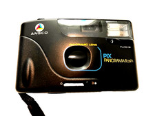 Ansco Pix Panorama 35mm Film Camera With Case EUC