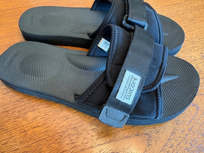 SUICOKE PADRI OG-082 Black Slides Sandals Slippers Sz 7  Eu 37
