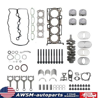 For 11-20 Hyundai Kia 2.4L Engine Rebuild Overhaul Kit Crankshaft Con Rods G4KJ