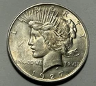 1927 D PEACE DOLLAR AU-BU
