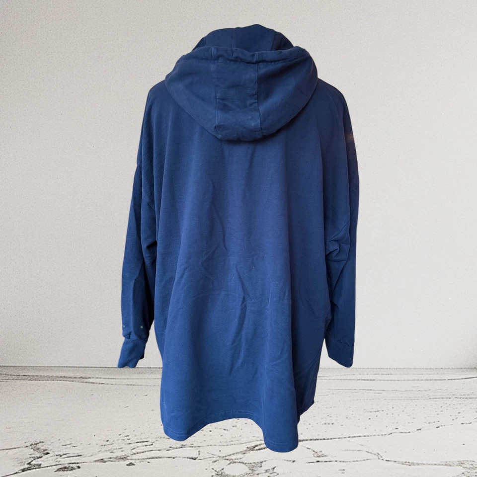 Sheego Pullover Hoodie Sweatshirt mit Kapuze blau Gr. 52/54 - Bild 3 von 4