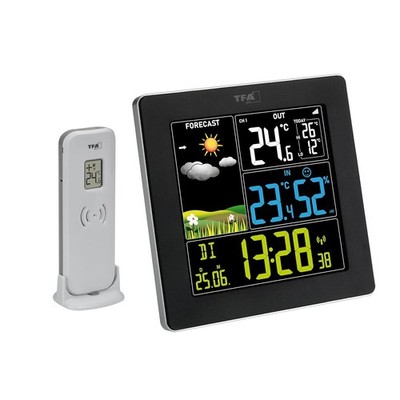 TFA Dostmann Wetterstation Funk mit Außensensor SUN2 digital, 35.1174, schwarz